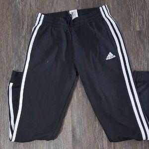 Adidas  Black Joggers with White Stripes